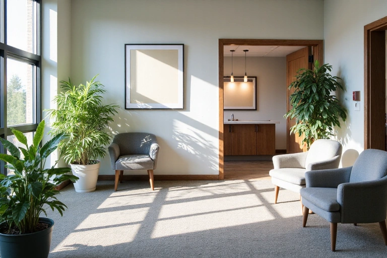 Oficina de NutriVida Saludable, moderna y acogedora